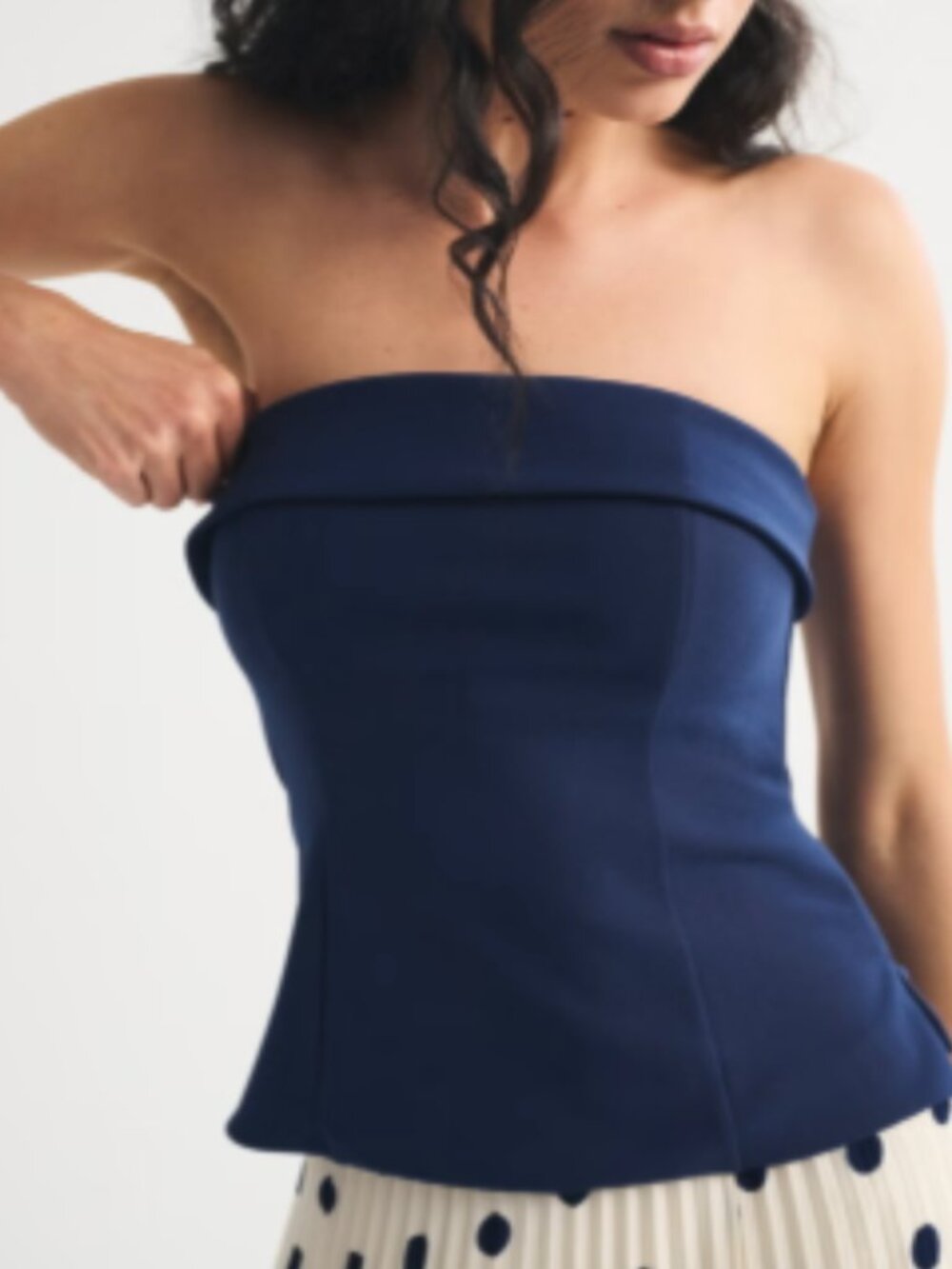 NWT Abercrombie & Fitch Bra- Free Strapless Top- Midnight Blue - Picture 2 of 9
